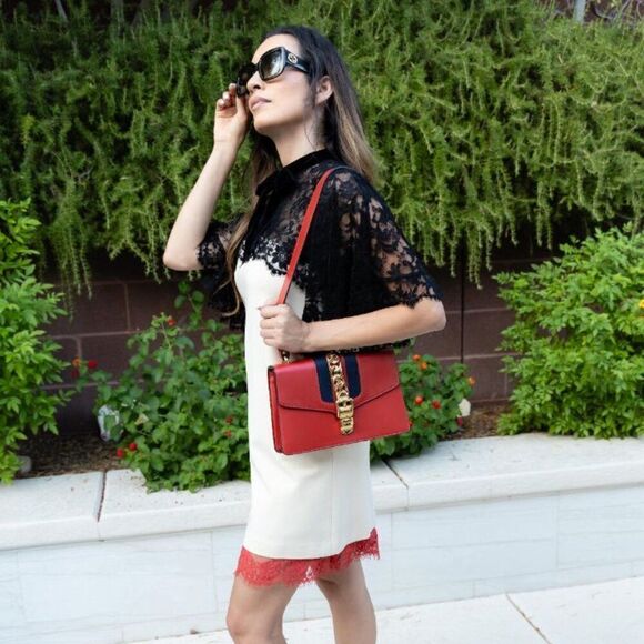 NWT Gucci Lace Lined Dress - Picture 1 of 3